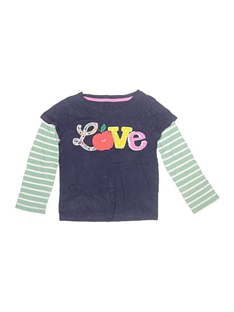 Pre-owned Mini Boden Kids' Long Sleeve T-shirt In Blue