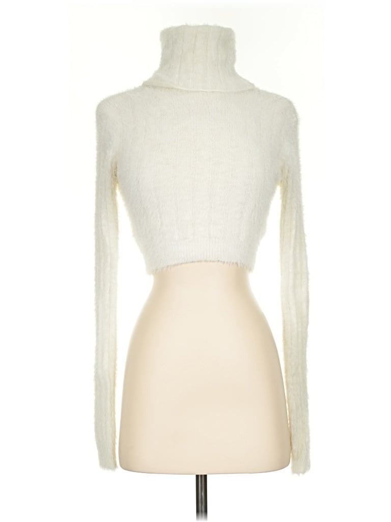 Pre-owned Meshki Turtleneck Sweater In Ivory