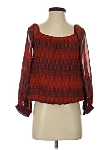 Alice + Olivia 3/4 Sleeve Silk Top (view 1)