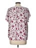 PREMISE 100% Polyester Pink Short Sleeve Blouse Size L - photo 2