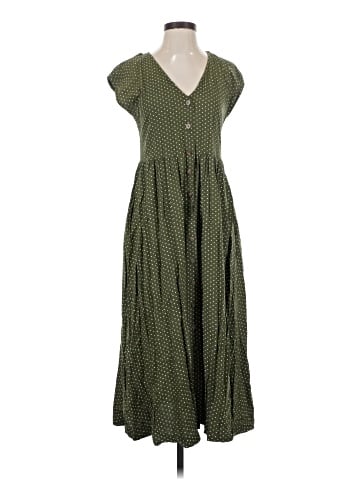 Madewell Button-Front Midi Dress in Polka Dot (view 1)