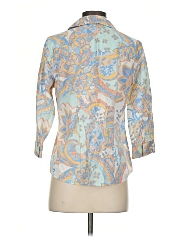 Chico's 3/4 Sleeve Button-Down Shirt (view 2)