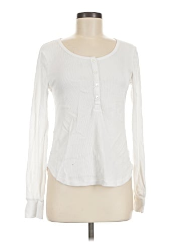 Madewell Waffle-Knit Scoopneck Henley Tee (view 1)