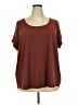 Athleta Brown Short Sleeve Top Size 2X - photo 1