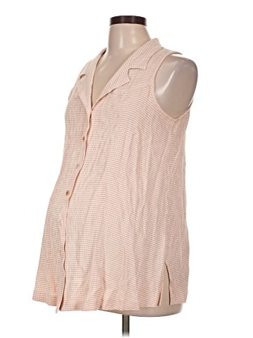 Mimi Maternity Sleeveless Button-Down Shirt (view 1)