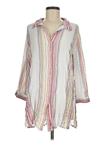 Elan 3/4 Sleeve Button-Down Shirt (view 1)