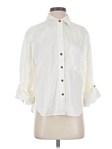 Madewell Easy Y-Neck Button-Up Shirt in Corduroy (view 1)