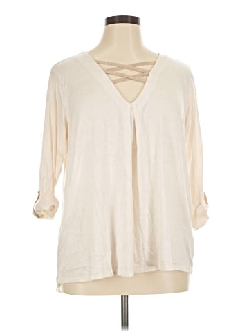 Bobeau 3/4 Sleeve Top (view 1)