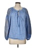 CeCe Blue Long Sleeve Blouse Size L - photo 1