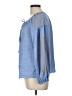 CeCe Blue Long Sleeve Blouse Size L - photo 5