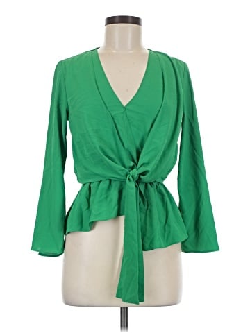 Topshop Long Sleeve Blouse (view 1)