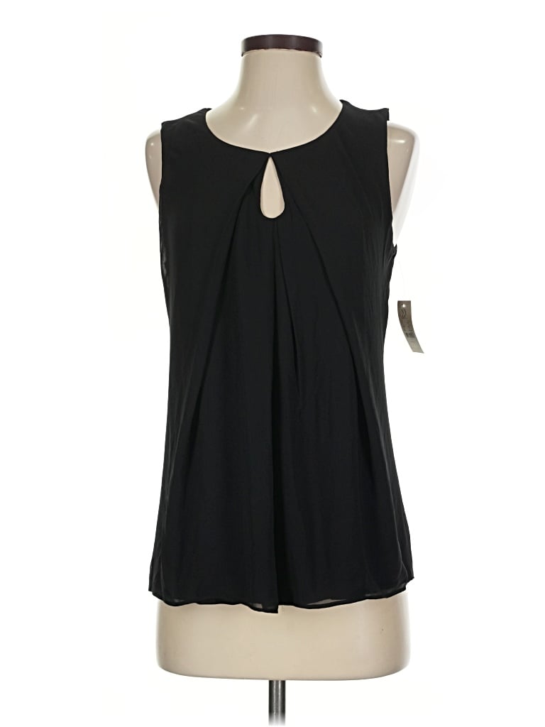 Pre-owned Ny & C Sleeveless Blouse In Black