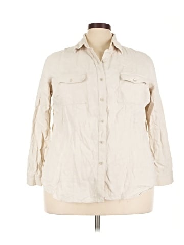 Kate Hill 3/4 Sleeve Button-Down Shirt (view 1)