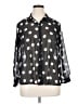Assorted Brands 100% Polyester Polka Dots Black 3/4 Sleeve Blouse Size 14 - photo 1