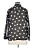 Assorted Brands 100% Polyester Polka Dots Black 3/4 Sleeve Blouse Size 14 - photo 2