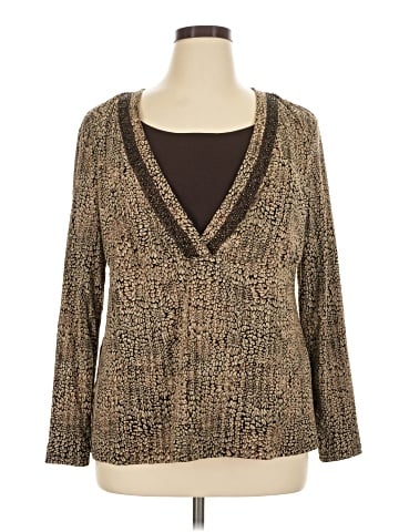 JM Collection Long Sleeve Blouse (view 1)