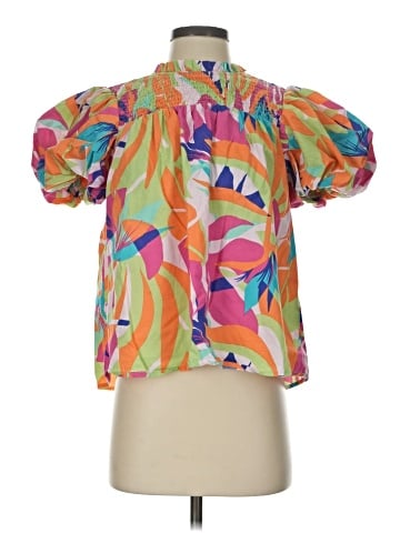 Listicle Short Sleeve Blouse (view 1)