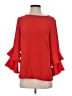 J.Crew 100% Polyester Red 3/4 Sleeve Blouse Size 2 (tall) - photo 1