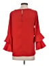 J.Crew 100% Polyester Red 3/4 Sleeve Blouse Size 2 (tall) - photo 2