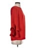 J.Crew 100% Polyester Red 3/4 Sleeve Blouse Size 2 (tall) - photo 4