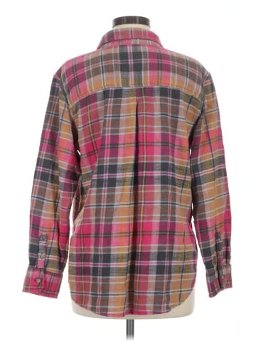 American Eagle Outfitters Long Sleeve Button-Down Shirt (view 2)
