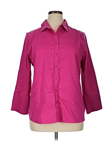 Chico's 3/4 Sleeve Button-Down Shirt (view 1)