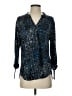 N Touch Blue 3/4 Sleeve Blouse Size S - photo 1