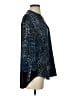 N Touch Blue 3/4 Sleeve Blouse Size S - photo 4