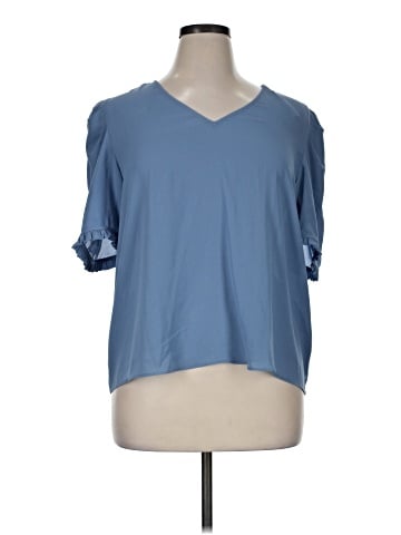 Worthington Short Sleeve Blouse (view 1)