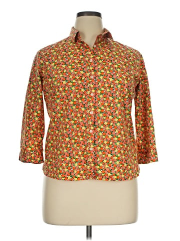 Lands' End 3/4 Sleeve Button-Down Shirt (view 1)