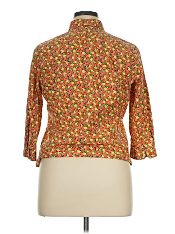 Lands' End 3/4 Sleeve Button-Down Shirt (view 2)