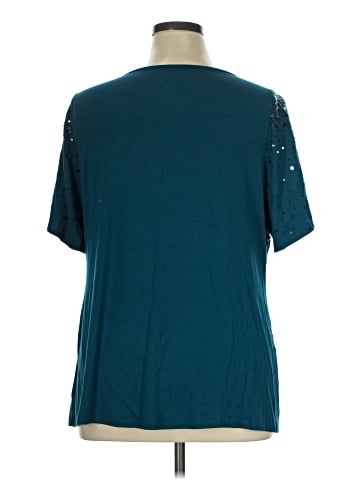 INC International Concepts Short Sleeve Blouse (view 2)