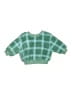 Cat & Jack 100% Recycled Polyester Checkered-gingham Green Pullover Sweater Size 3-6 mo - photo 1