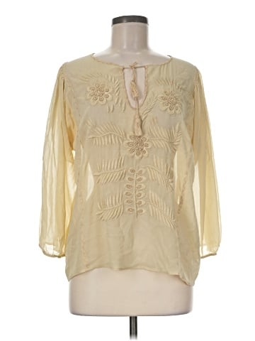 Corey Lynn Calter 3/4 Sleeve Silk Top (view 1)