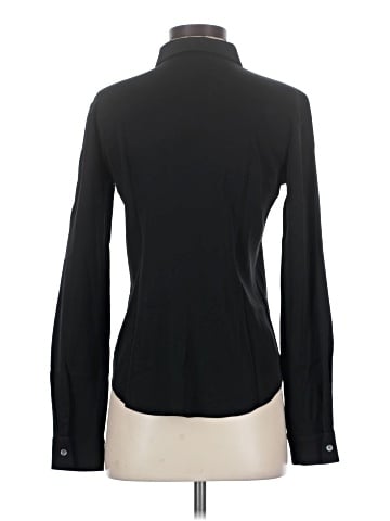 Theory Long Sleeve Silk Top (view 2)