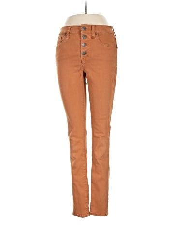 Madewell 9" Mid-Rise Skinny Jeans: Garment-Dyed Button-Front Edition (view 1)