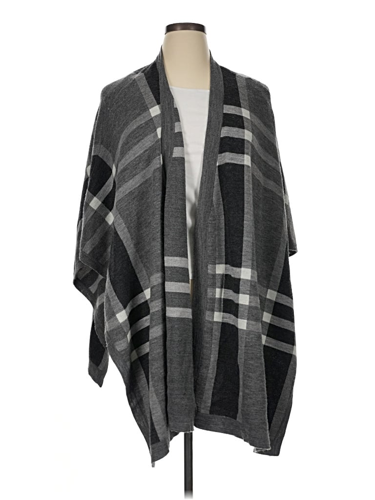 Pre-owned Cynthia Rowley Poncho In Gray