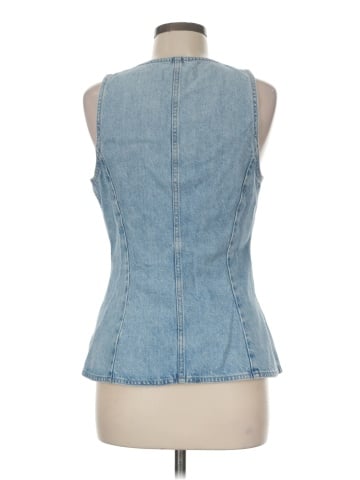 Madewell Denim Scoopneck Cutaway Vest in Edmonson Wash (view 2)