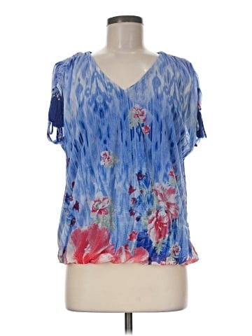 JM Collection Short Sleeve Blouse (view 1)