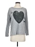 Chaser Hearts Gray Pullover Sweater Size S - photo 1