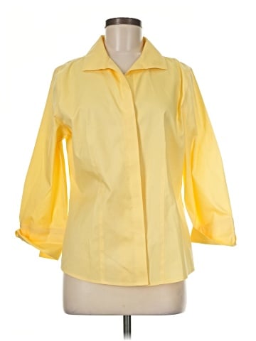 Chico's 3/4 Sleeve Button-Down Shirt (view 1)