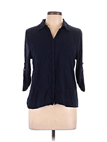 INC International Concepts 3/4 Sleeve Button-Down Shirt (view 1)