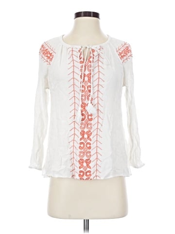 Hem & Thread Long Sleeve Blouse (view 1)