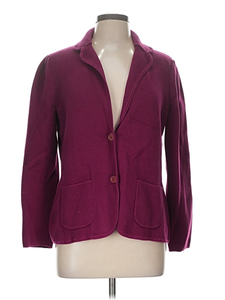 Pre-owned Talbots Outlet Blazer Jacket In Burgundy