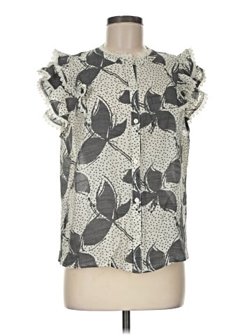 Como Black Short Sleeve Blouse (view 1)