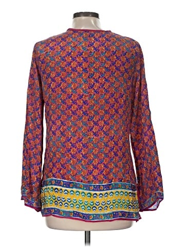 Tolani Long Sleeve Silk Top (view 2)