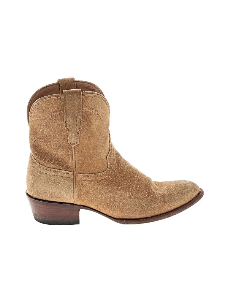 Pre-owned Tecovas Ankle Boots In Tan