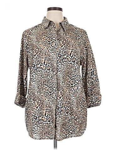 Chico's 3/4 Sleeve Button-Down Shirt (view 1)