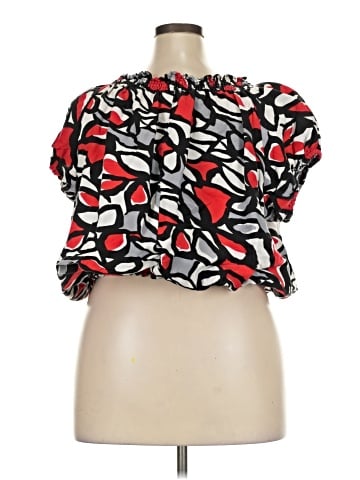 Ashley Stewart Short Sleeve Blouse (view 2)