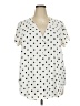 Torrid 100% Polyester Polka Dots Ivory Short Sleeve Blouse Size 2X Plus (2) - photo 1